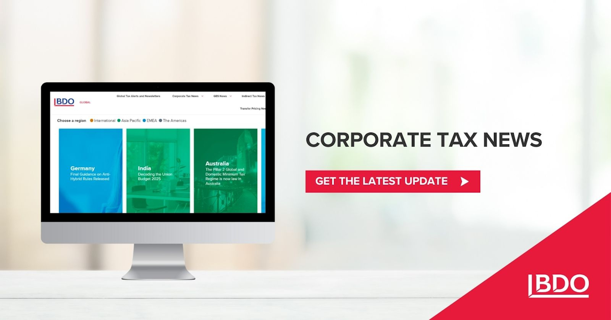 BDO Corporate Tax News - Issue 74